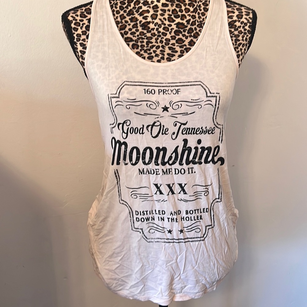 Baby pink Tennessee moonshine tank top